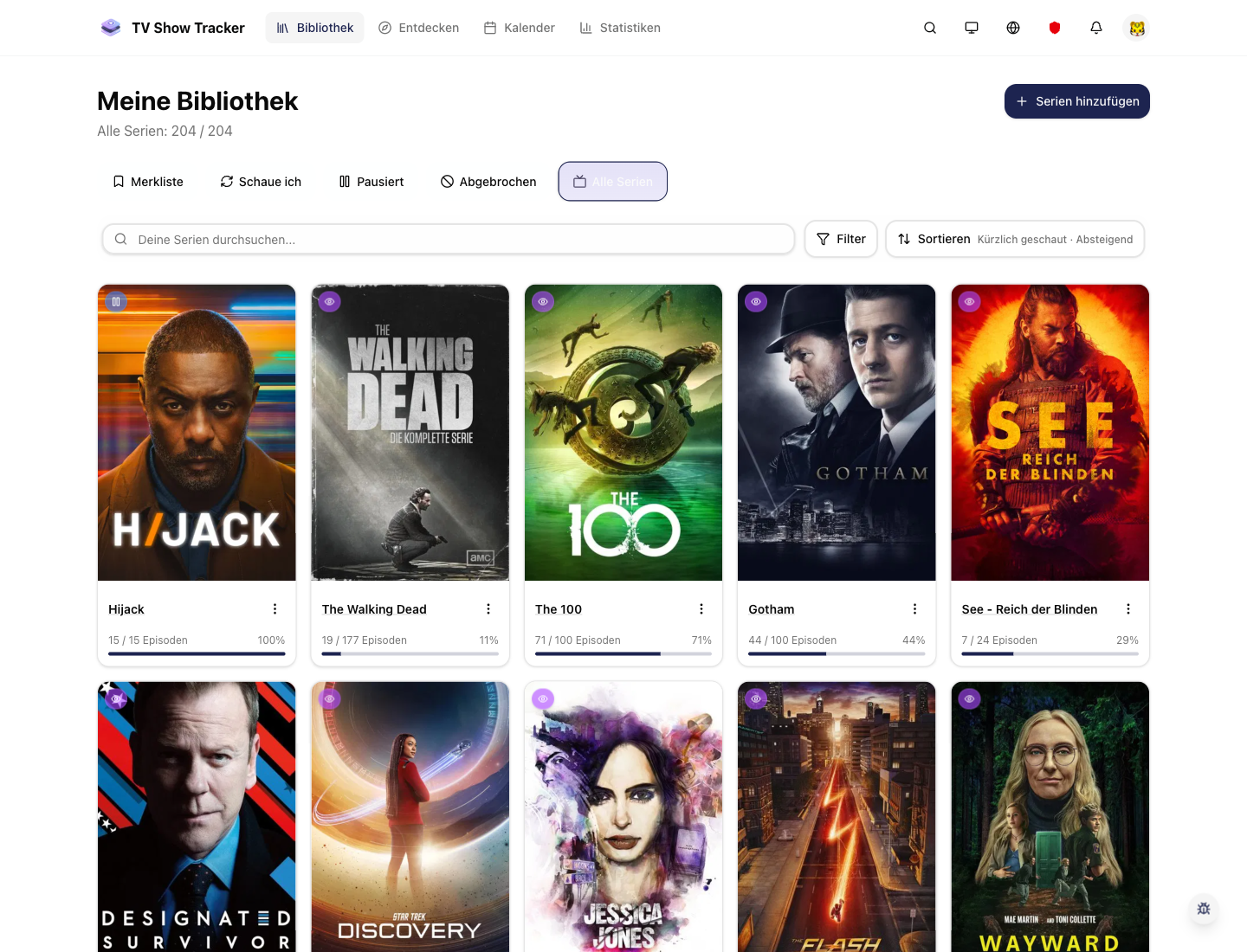 Library page rendered in a localized interface.
